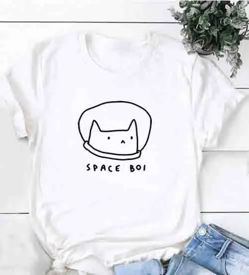New Lovely Space Cat Print T Shirt Women O Neck Short Sleeve Summer Casual T-Shirt Tops Fashion Tumblr Graphic Tshirts Outfits
New Lovely Space Cat Print T Shirt Women O Neck Short Sleeve Summer Casual T-Shirt Tops Fashion Tumblr Graphic Tshirts Outfits
