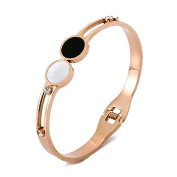 Black/White Shell Bangle For Women Jewelry Crystal Roman Numerals Bracelet & Bangles Luxury Brand Love Cuff Bangle
Black/White Shell Bangle For Women Jewelry Crystal Roman Numerals Bracelet & Bangles Luxury Brand Love Cuff Bangle