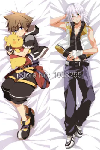 Anime Dakimakura Kingdom Hearts Sora & Riku Hugging Pillow Cover Case