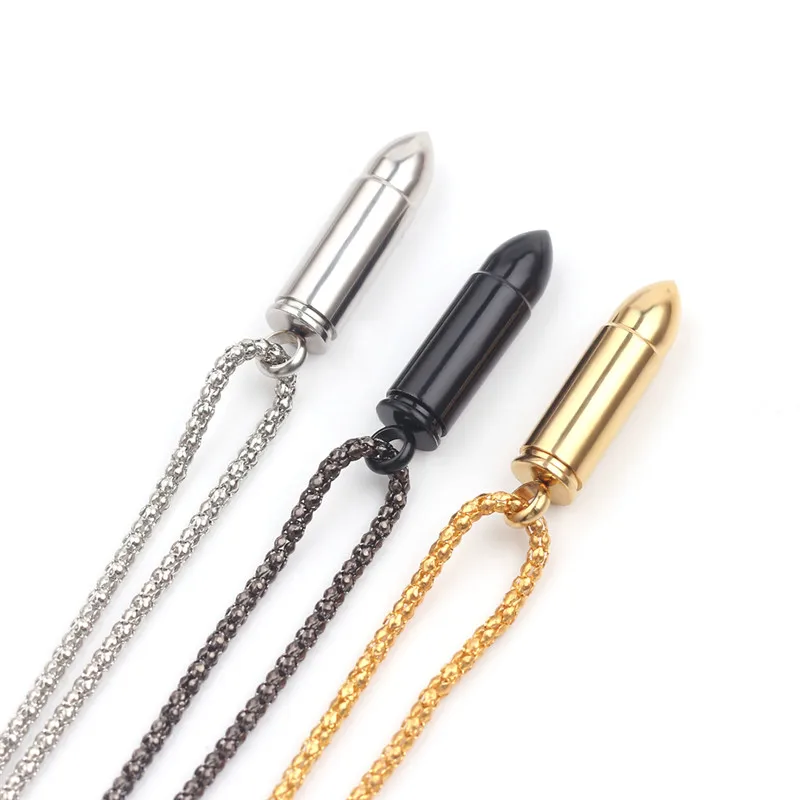 HiP Hop Bullet Pendant Necklaces For Men Design Link Chain 3 Colors God Bless You Personality Unscrewed Couple's Gift For Men
HiP Hop Bullet Pendant Necklaces For Men Design Link Chain 3 Colors God Bless You Personality Unscrewed Couple's Gift For Men