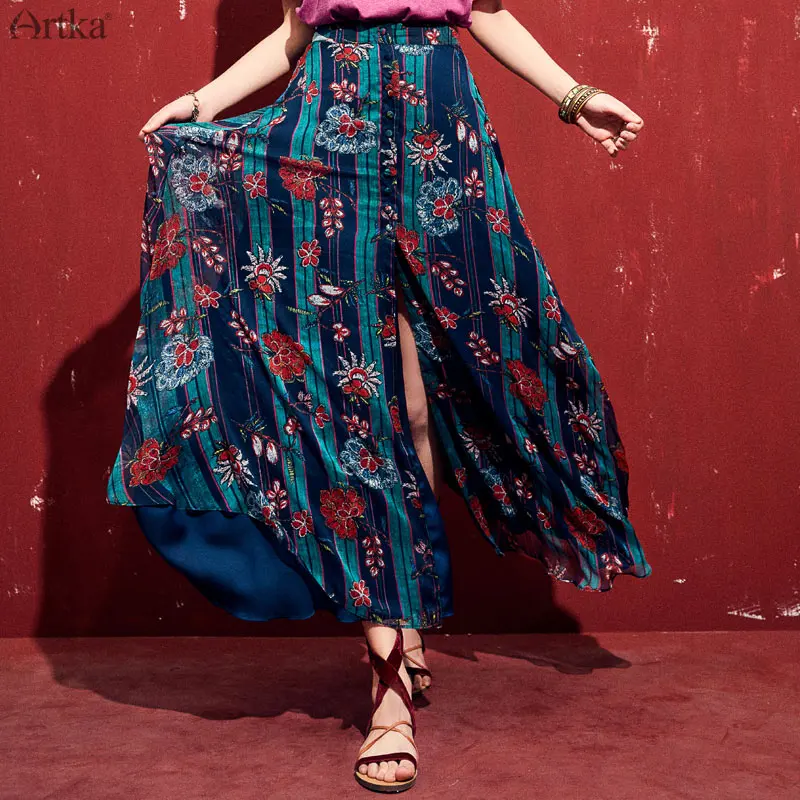 ARTKA 2019 Spring Summer Women Long Skirt Bohemian Style Printing Floral A-Line Split Skirts High Quality Clothing QA10098X
ARTKA 2019 Spring Summer Women Long Skirt Bohemian Style Printing Floral A-Line Split Skirts High Quality Clothing QA10098X