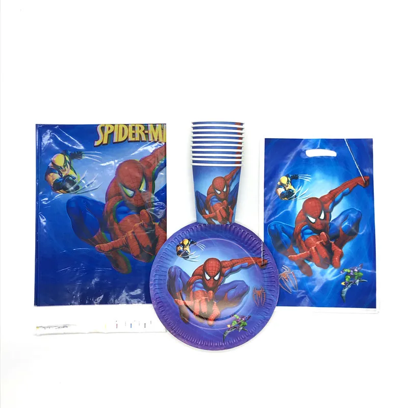 High Quality 31pcs/lot Spider-Man Theme Boys Birthday Party Cartoon Cup Plate Gift Bag Family Party Tablecloth Decoration Supply
High Quality 31pcs/lot Spider-Man Theme Boys Birthday Party Cartoon Cup Plate Gift Bag Family Party Tablecloth Decoration Supply