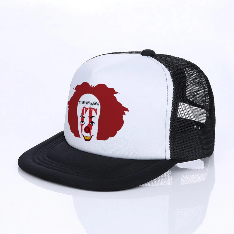 American Horror Film IT Baseball Hat Unisex Stephen King Movie Trucker Hat Joker Funny Snapback Caps Halloween Collection YF028
American Horror Film IT Baseball Hat Unisex Stephen King Movie Trucker Hat Joker Funny Snapback Caps Halloween Collection YF028