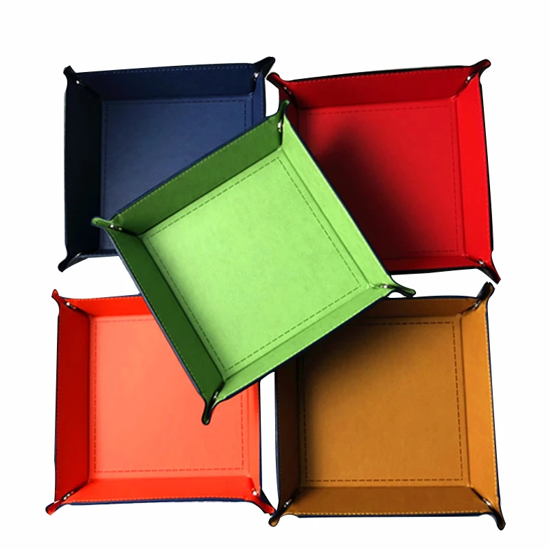 Foldable Storage Box PU Leather Square Tray for Dice Table Games Key Wallet Coin Box Tray Desktop Storage Box Trays Decorative
Foldable Storage Box PU Leather Square Tray for Dice Table Games Key Wallet Coin Box Tray Desktop Storage Box Trays Decorative