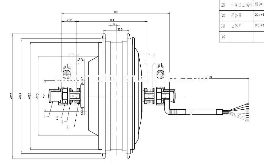 500w bpm front motor drawing_