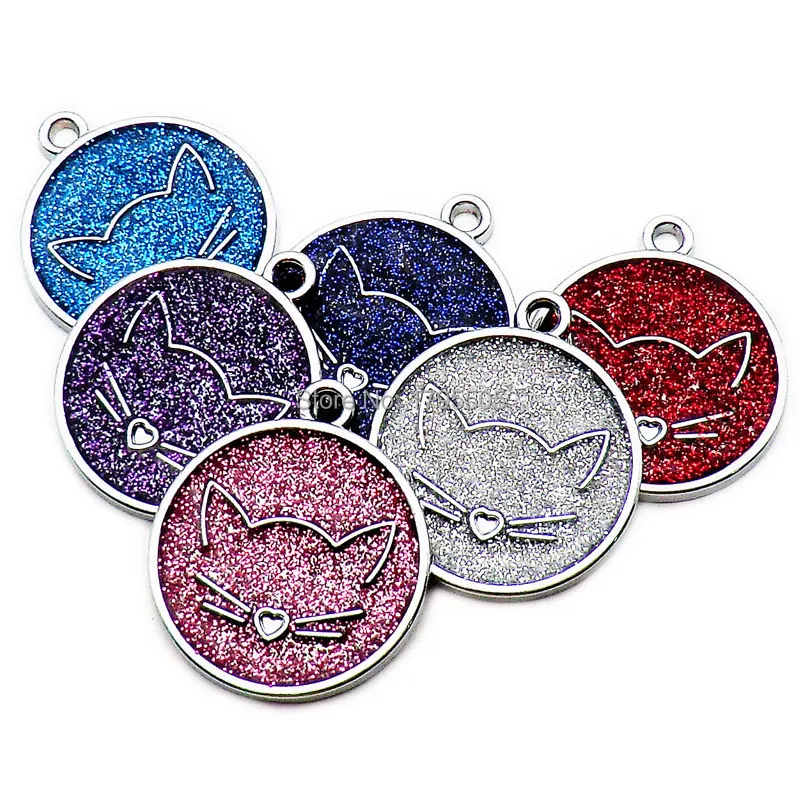 Wholesale 100Pcs bright cat face lovely Round dog ID Tag Anti Lost Pet Kitten Accessories animal like plate pink heart Customize
Wholesale 100Pcs bright cat face lovely Round dog ID Tag Anti Lost Pet Kitten Accessories animal like plate pink heart Customize