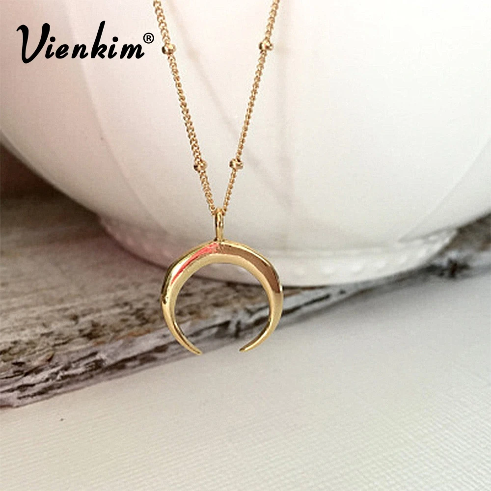 Vienkim Hot Sale pendant Necklace Curved crescent moon necklace Gold Silver women Necklace ladies Jewelry Birthday Gift
Vienkim Hot Sale pendant Necklace Curved crescent moon necklace Gold Silver women Necklace ladies Jewelry Birthday Gift