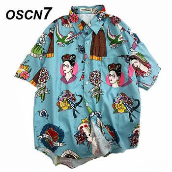 OSCN7 2019 Casual Printed Short Sleeve Shirt Men Street 2019 Hawaii Beach Women Fashion Short Sleeve Shirts Harujuku Mens 388
OSCN7 2019 Casual Printed Short Sleeve Shirt Men Street 2019 Hawaii Beach Women Fashion Short Sleeve Shirts Harujuku Mens 388