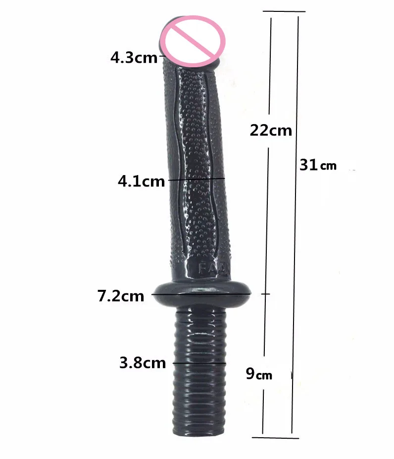 Double Handle Skin Simulation Adult-novelty G-spot Masturbation Is Pitted Super Long Anal Plug Penis Sex Shop