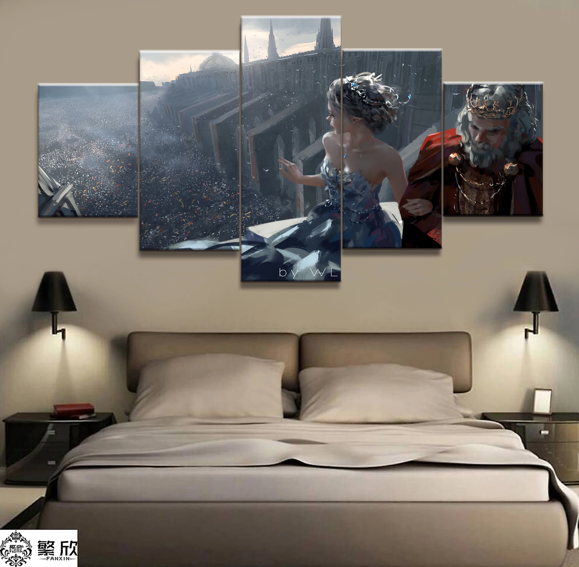 Home Decor Modular Canvas Picture 5 Piece WLOP Ghost Blade Angel Princess Anime Painting Poster Wall For Home Canvas Wholesale
Home Decor Modular Canvas Picture 5 Piece WLOP Ghost Blade Angel Princess Anime Painting Poster Wall For Home Canvas Wholesale