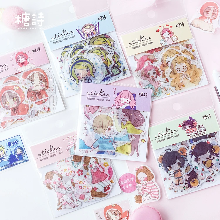 40 Pcs/bag Little Red Riding Hood Kawaii Paper Stickers Diary Decoration Diy Scrapbooking Label Seal Sticker Stationery
40 Pcs/bag Little Red Riding Hood Kawaii Paper Stickers Diary Decoration Diy Scrapbooking Label Seal Sticker Stationery