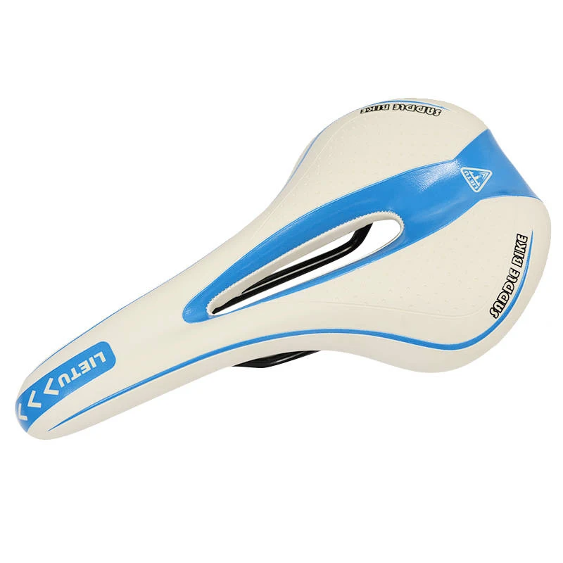 1xNew 2017 MTB Mountain Bike Bicycle Cycling PV Leather Skidproof Saddle Seat Cushion Cool Hollow Racing Saddle Free Shipping (8)
