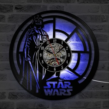 Star Wars Rome Vinyl Record Clock Nice Gift Modern Design Home Decor LED Clock Hollow Antique Style Wall ClockLED Ligth Clock
Star Wars Rome Vinyl Record Clock Nice Gift Modern Design Home Decor LED Clock Hollow Antique Style Wall ClockLED Ligth Clock