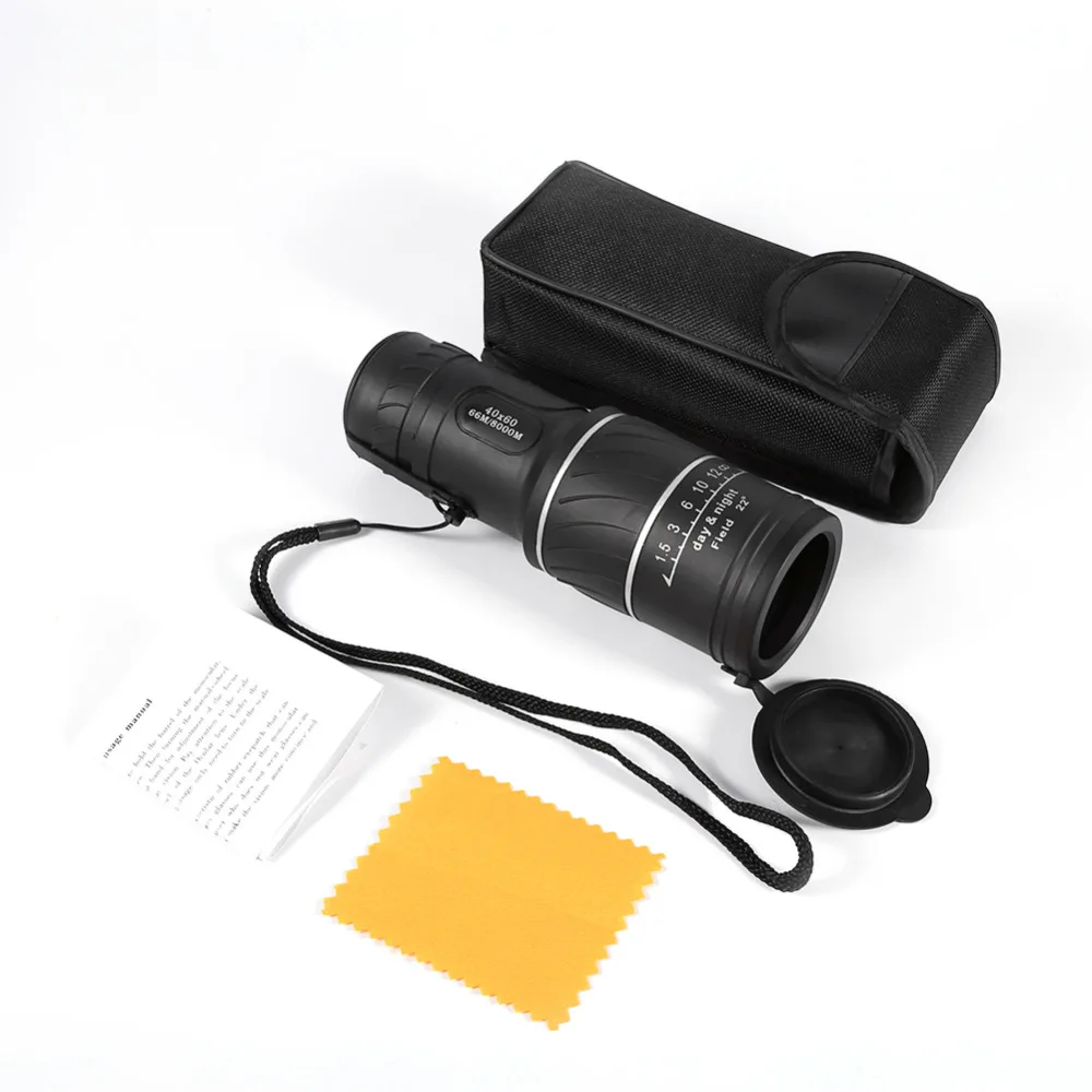 40x60 Monocular Telescope Binoculars Zoom Mini Telescope Monocular Low Night Vision Green Film Optics Telescope for Travel Sport
40x60 Monocular Telescope Binoculars Zoom Mini Telescope Monocular Low Night Vision Green Film Optics Telescope for Travel Sport