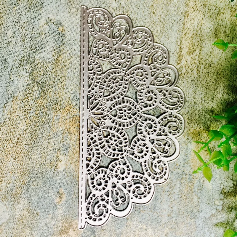 Фото Полукруглый цветок граница металлические Вырубные штампы шаблон для тиснения