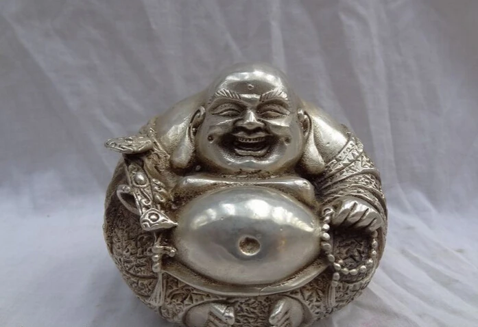 song voge gem S4349 Chinese Silver Folk Buddhism RuYi Happy Laughing Maitreya Buddha Brass Statue
song voge gem S4349 Chinese Silver Folk Buddhism RuYi Happy Laughing Maitreya Buddha Brass Statue