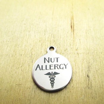 10pcs/lot--NUT ALLERGY stainless steel charms - Laser Engraved - Customized - DIY Charms Pendants
10pcs/lot--NUT ALLERGY stainless steel charms - Laser Engraved - Customized - DIY Charms Pendants