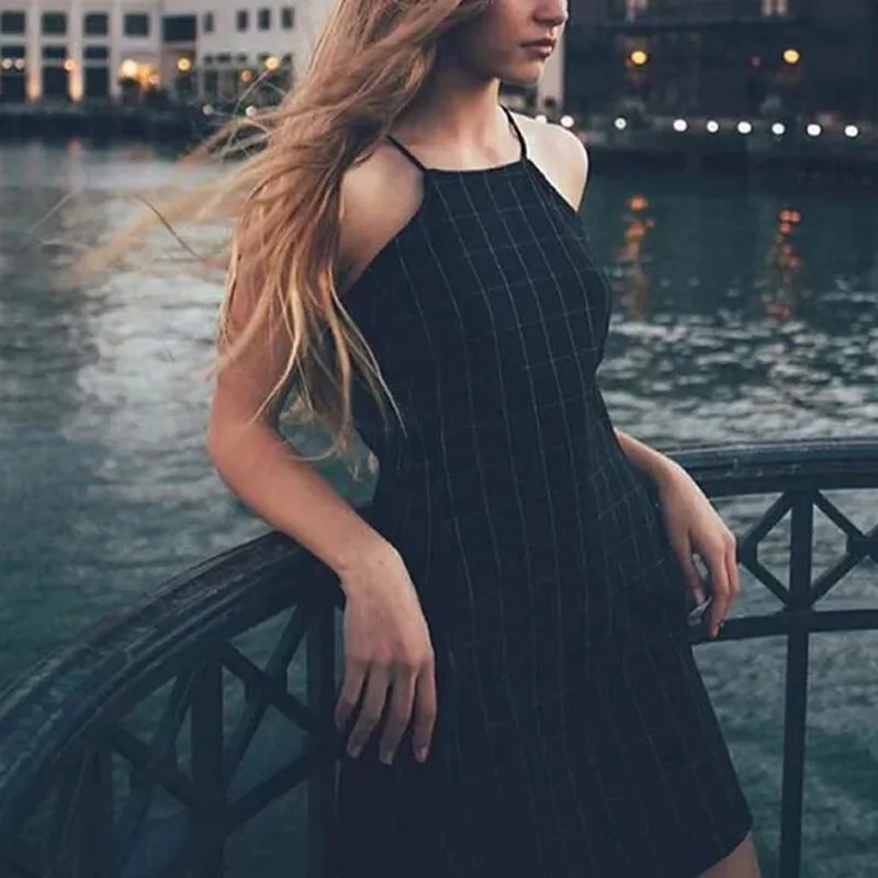 Black Plaid A-Line Women's Mini Dress Sleeveless Tunic Vintage Dresses Female 2019 Spring Summer Spaghetti Strap Party Clothes
Black Plaid A-Line Women's Mini Dress Sleeveless Tunic Vintage Dresses Female 2019 Spring Summer Spaghetti Strap Party Clothes
