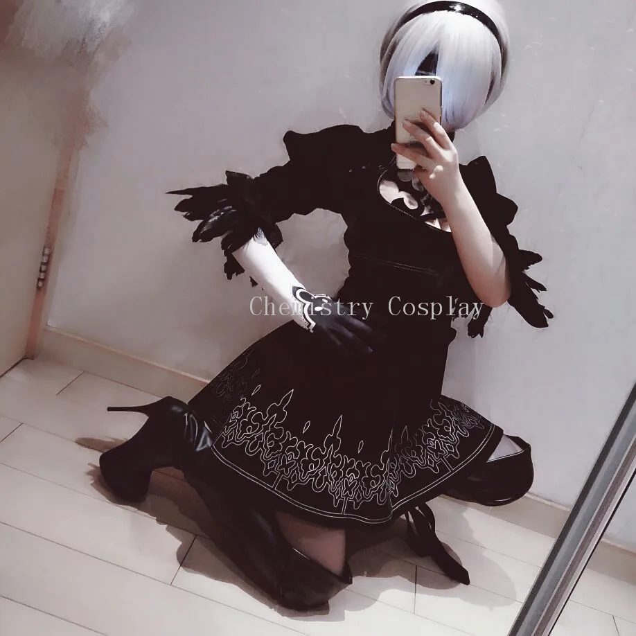 Nier Automata 2B YoRHa No. 2 Model B Neal era actress Cosplay Costume Dress Glove Eyemask socks
Nier Automata 2B YoRHa No. 2 Model B Neal era actress Cosplay Costume Dress Glove Eyemask socks