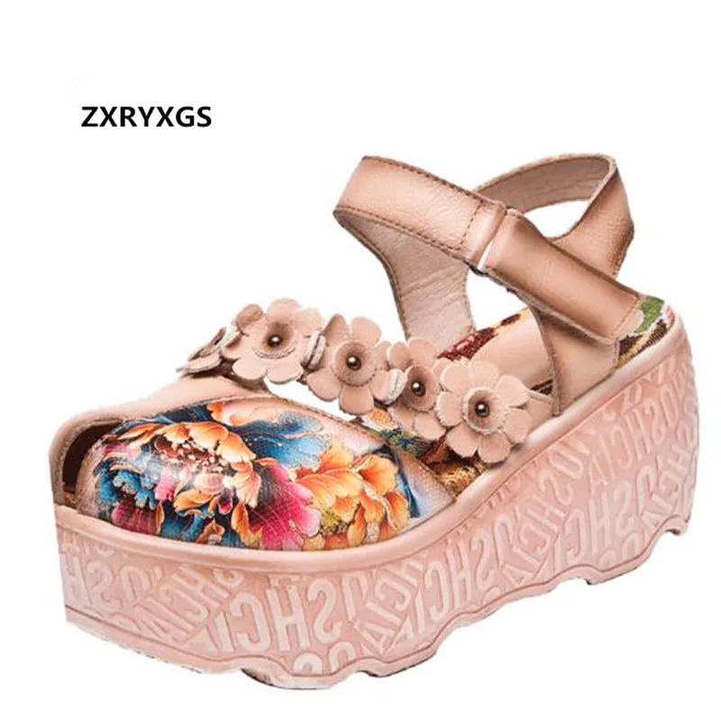 2019 New Light Comfort Cowhide Flower Platform Sandals Women Shoes Printing Flower Wedge Fashion Sandals Summer Leather Sandals
2019 New Light Comfort Cowhide Flower Platform Sandals Women Shoes Printing Flower Wedge Fashion Sandals Summer Leather Sandals