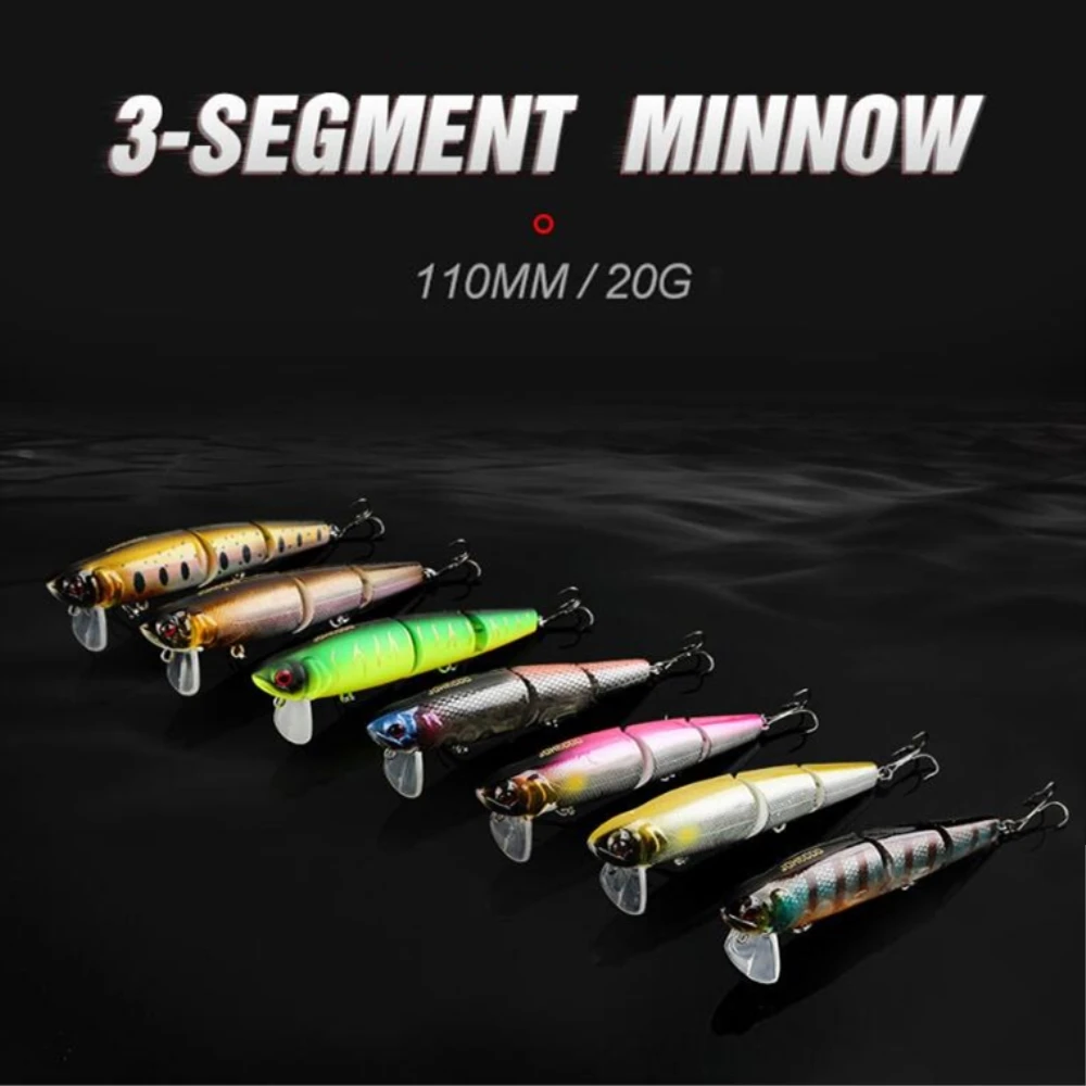 1Pcs/lot 3 Segment Fishing Lures 110mm 20g Artificial Lifelike Hard Lure Crankbait 3D Eyes Baits pesca Wobbler Fishing Tackle
1Pcs/lot 3 Segment Fishing Lures 110mm 20g Artificial Lifelike Hard Lure Crankbait 3D Eyes Baits pesca Wobbler Fishing Tackle