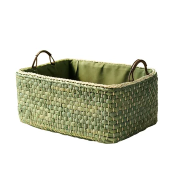 Straw Woven Basket Maker Storage With Handle Handmade Corn Leaves Knitting Baskets Office Table Accessories
Straw Woven Basket Maker Storage With Handle Handmade Corn Leaves Knitting Baskets Office Table Accessories