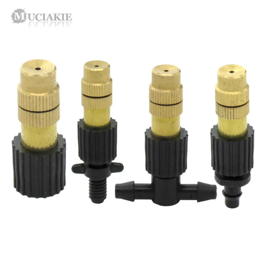 MUCAIKIE 5PCS 4 Types of Micro Drip Irrigation Misting Brass Nozzle Spray w/ 4/7mm Barb 6mm Screw 4/7mm Tee Connector Sprinkler
MUCAIKIE 5PCS 4 Types of Micro Drip Irrigation Misting Brass Nozzle Spray w/ 4/7mm Barb 6mm Screw 4/7mm Tee Connector Sprinkler