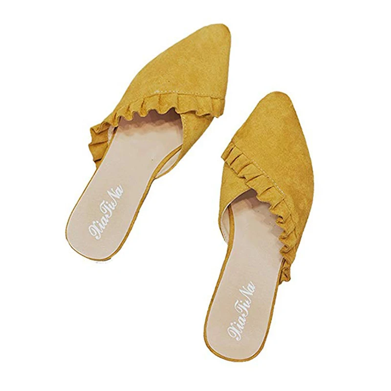 Women Mules Flats Ruffles Shoes Sweet Pointed Toe Slip On Loafers Ladies Casual Wedding Shoes Woman Clogs Mules
Women Mules Flats Ruffles Shoes Sweet Pointed Toe Slip On Loafers Ladies Casual Wedding Shoes Woman Clogs Mules