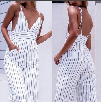New Fashion Women Ladies Clubwear V Neck Striped Playsuit Loose Party Jumpsuit Trousers Women Sexy Clothes 
New Fashion Women Ladies Clubwear V Neck Striped Playsuit Loose Party Jumpsuit Trousers Women Sexy Clothes