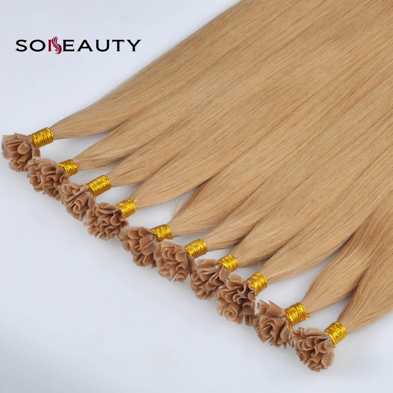 Sobeauty 18 "20" 100% настоящие Remy наращивание волос кератин u-кончик натуральные