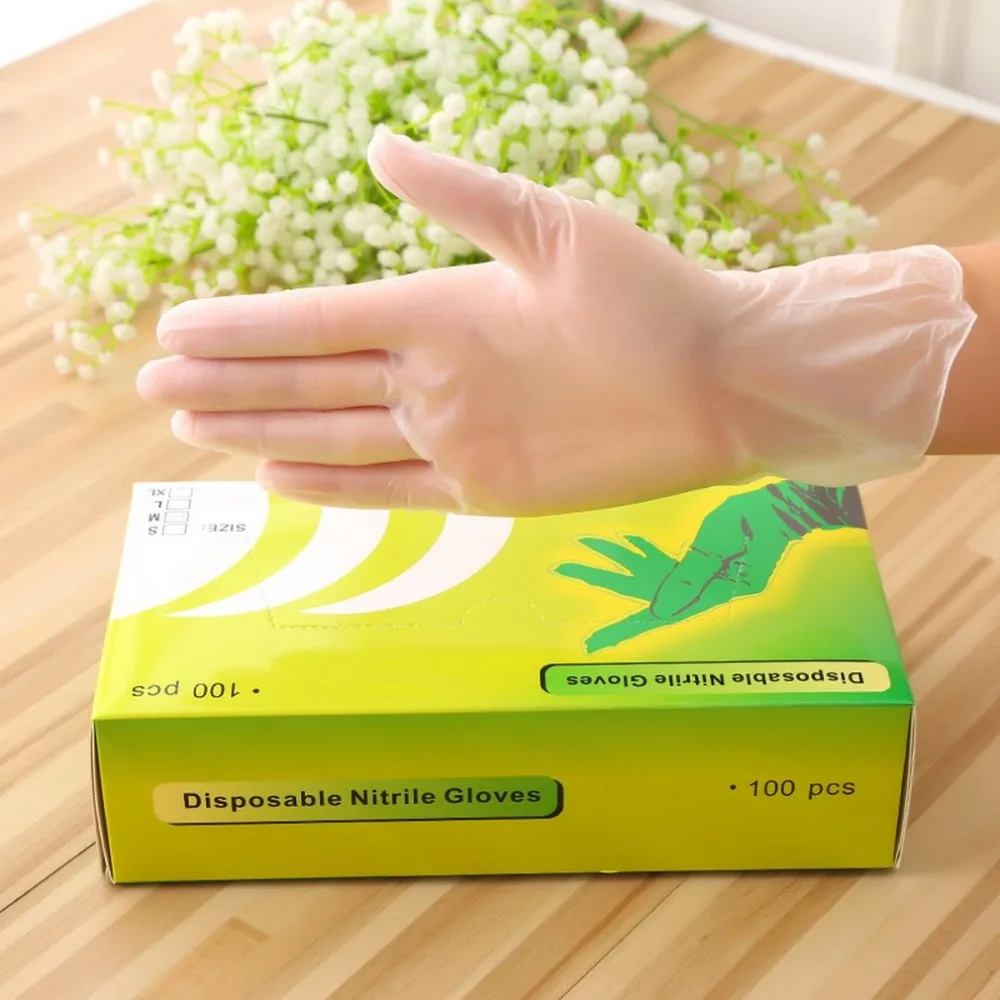 100pcs Transparent Disposable Waterproof Tear Resistant PVC Disposable Cooking Cleaning Kitchen Food Handling Gloves
100pcs Transparent Disposable Waterproof Tear Resistant PVC Disposable Cooking Cleaning Kitchen Food Handling Gloves