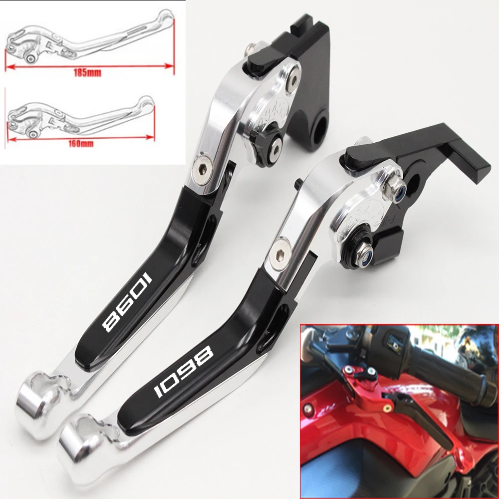 Motorcycle CNC Adjustable Foldable brake Clutch Levers for Ducati 1098/S/Tricolor 2007-2008 with Logo (1098)
Motorcycle CNC Adjustable Foldable brake Clutch Levers for Ducati 1098/S/Tricolor 2007-2008 with Logo (1098)