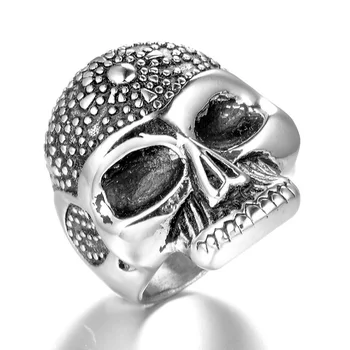Antique Silver Titanium Steel Punk Skull Ring Stainless Steel Vintage Ring for Men Top Quality Drop Shipping Jewelry HFJ302
Antique Silver Titanium Steel Punk Skull Ring Stainless Steel Vintage Ring for Men Top Quality Drop Shipping Jewelry HFJ302