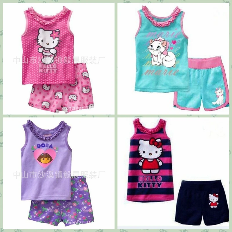 High Quality New Striped Clothing Set Kids Girls Cotton Cartoon Printed Vest Pyjamas Suit Design Available
High Quality New Striped Clothing Set Kids Girls Cotton Cartoon Printed Vest Pyjamas Suit Design Available