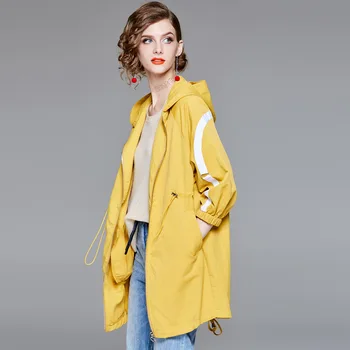 Trench Coat Women 2018 Autumn New Hooded Casual Loose Fashion Spliced Outerwear Zipper Coat Female Nine Quarter Sleeve Trench
Trench Coat Women 2018 Autumn New Hooded Casual Loose Fashion Spliced Outerwear Zipper Coat Female Nine Quarter Sleeve Trench
