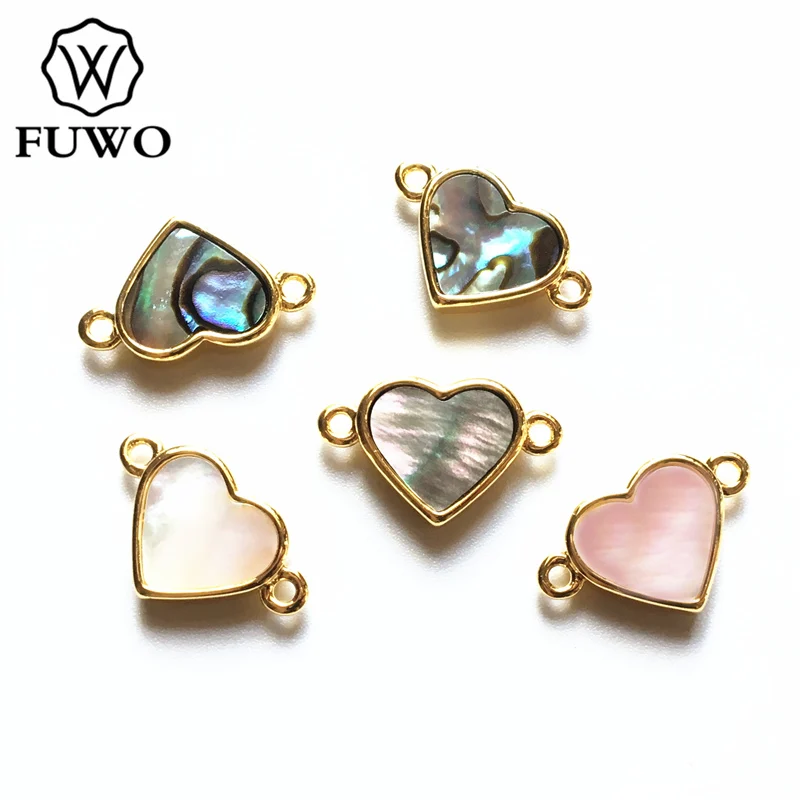 FUWO Natural Multicolor Shell Connector Pendant With 24K Gold Copper Bezel Fashion Heart Shape Jewelry Fittings Wholesale PD569
FUWO Natural Multicolor Shell Connector Pendant With 24K Gold Copper Bezel Fashion Heart Shape Jewelry Fittings Wholesale PD569