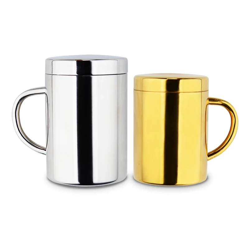1Pcs 304 Stainless Steel Tea Coffee Mugs With Lid Double Wall Insulation Drinking Cups
1Pcs 304 Stainless Steel Tea Coffee Mugs With Lid Double Wall Insulation Drinking Cups