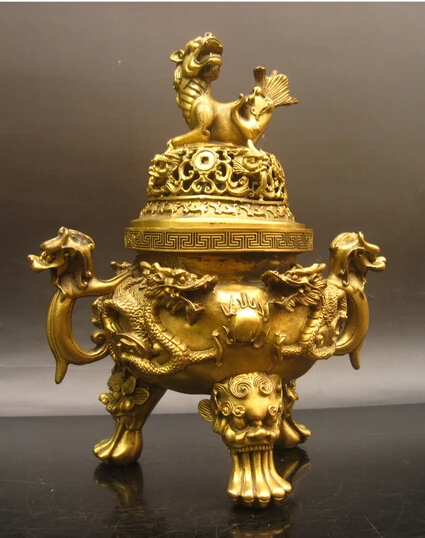 B0601 421Auspicious Large copper furnace copper incense burner copper plate incense burner copper jiaolu aromatherapy statue
B0601 421Auspicious Large copper furnace copper incense burner copper plate incense burner copper jiaolu aromatherapy statue