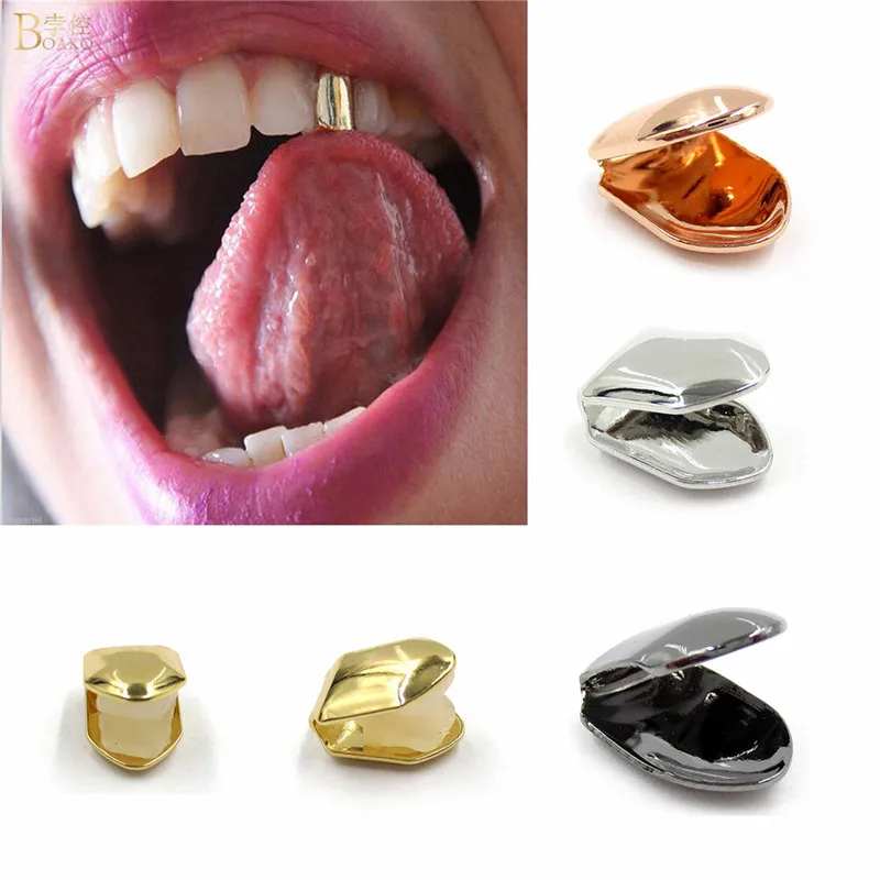 BOAKO Single Teeth Grillz Gold Sliver Color Trendy Rock Rapper Hip Hop Caps Mold Top & Bottom Grill Cosplay Party Body Jewelry
BOAKO Single Teeth Grillz Gold Sliver Color Trendy Rock Rapper Hip Hop Caps Mold Top & Bottom Grill Cosplay Party Body Jewelry