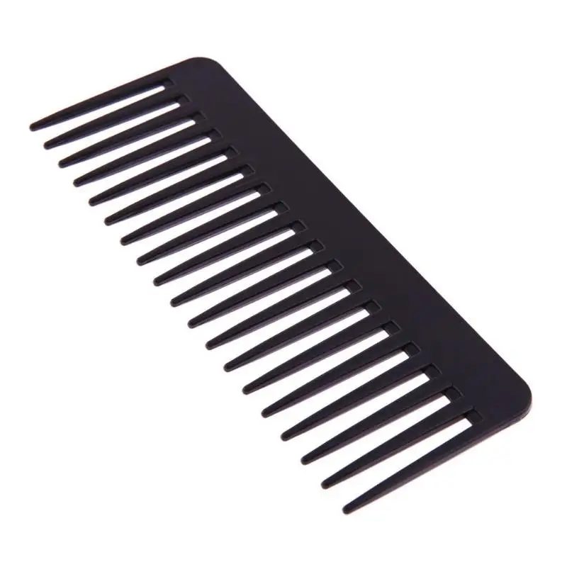 Hot Sale Black Plastic Wide Teeth Comb Wavy Hair Styling