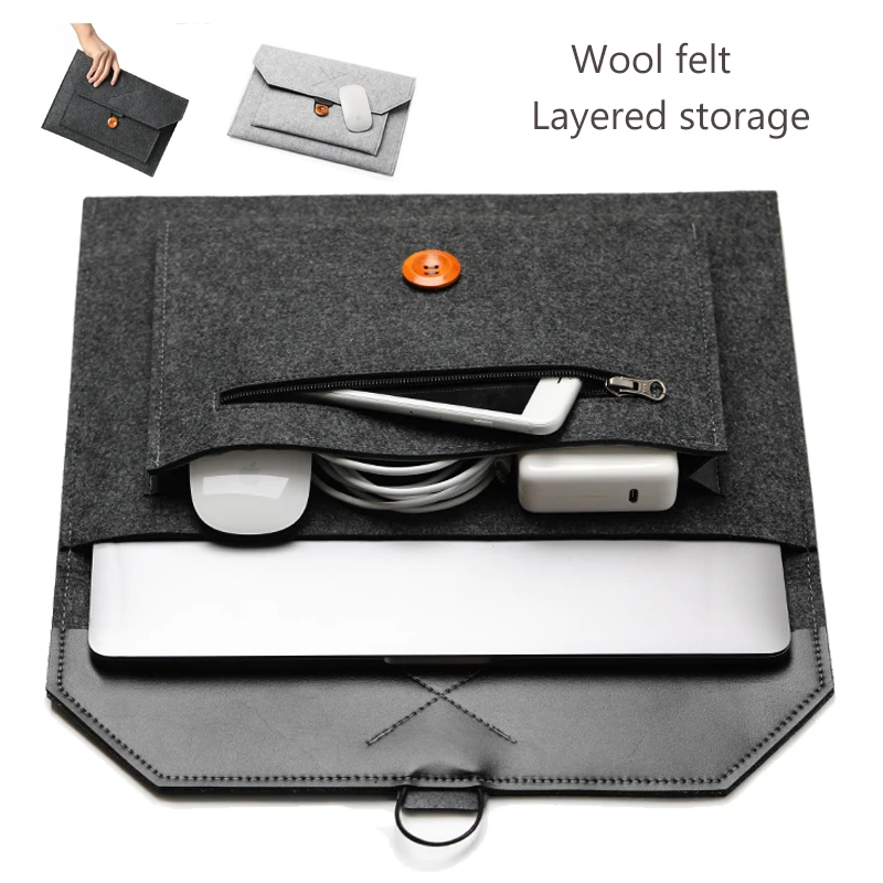 Portable Wool Felt Notebook Sleeve Bag Laptop Handbag Case For Macbook Air Pro Retina 11 12 13 15 Fashio Laptop Liner Bag Women
Portable Wool Felt Notebook Sleeve Bag Laptop Handbag Case For Macbook Air Pro Retina 11 12 13 15 Fashio Laptop Liner Bag Women