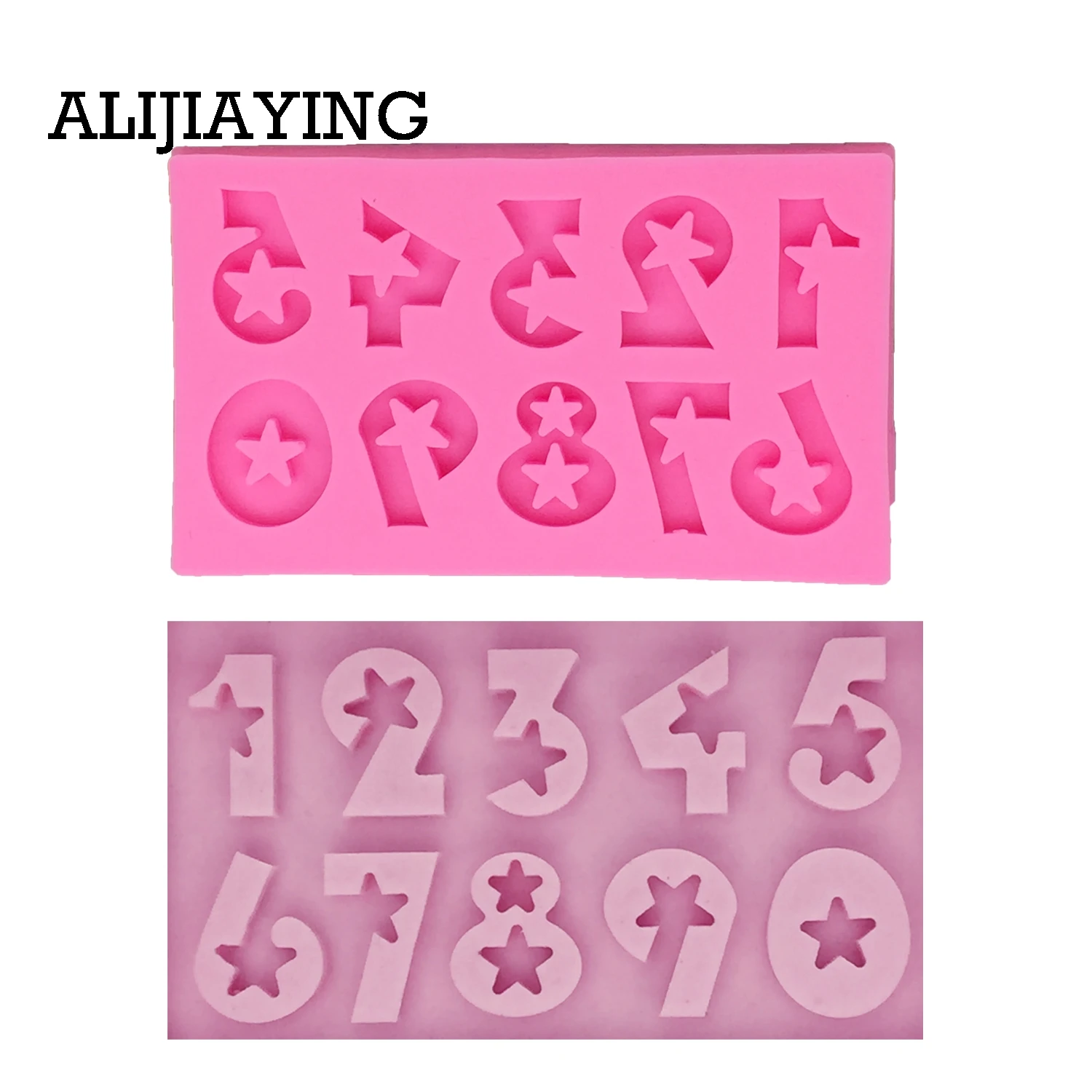 M1289 1Pcs DIY 0-9 number silicone mold fondant tools star digit cake mold chocolate dessert decorators moulds
M1289 1Pcs DIY 0-9 number silicone mold fondant tools star digit cake mold chocolate dessert decorators moulds