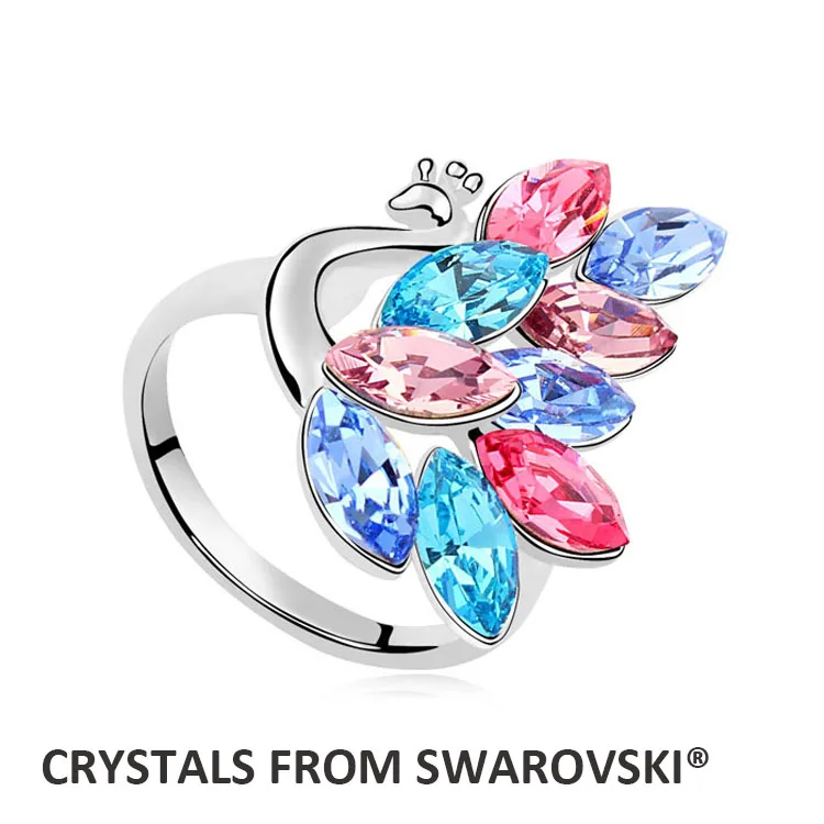 2016 hot Fashion charming peacock ring With Crystals from SWAROVSKI for Christmas gift
2016 hot Fashion charming peacock ring With Crystals from SWAROVSKI for Christmas gift