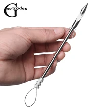 1/3Pcs כסף נירוסטה ציד הקלע ירי דגי דיג בליסטרא 146 mm ראש חץ חץ עמיד דיג אביזרים(China)