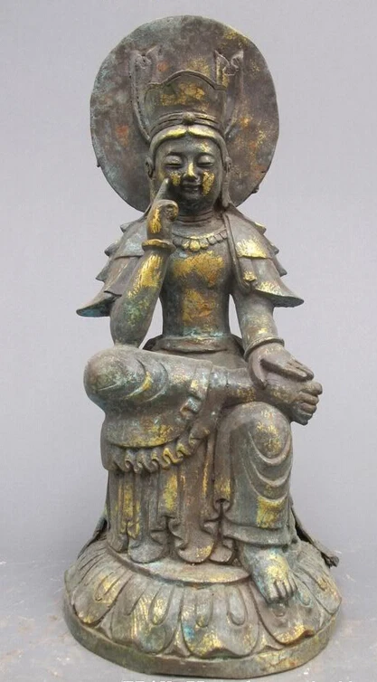 JP S1149 14" Inch China Tibet Buddhist Bronze Gild Meditation Kwan-Yin Buddha statue Discount 35%
JP S1149 14" Inch China Tibet Buddhist Bronze Gild Meditation Kwan-Yin Buddha statue Discount 35%