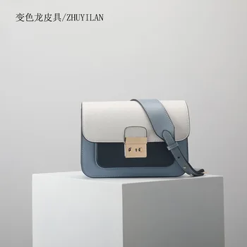 2018 New style Splice color Cowhide flap bag Genuine leather women's bags Fashion shulder crossbody bags
2018 New style Splice color Cowhide flap bag Genuine leather women's bags Fashion shulder crossbody bags