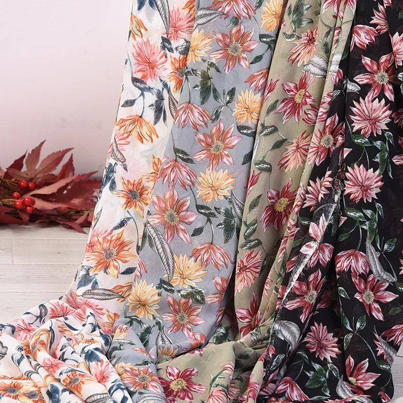 twisting chiffon dress material floral dropping 75D breathable scarf blouse cosplay DIY craft fabric 1 yard
twisting chiffon dress material floral dropping 75D breathable scarf blouse cosplay DIY craft fabric 1 yard