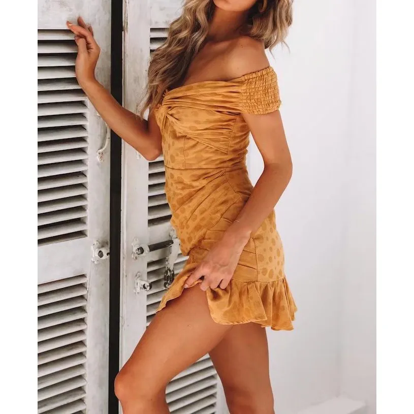 2019 Women Off Shoulder Casual Dress Boho Sexy Ruffles Dress Sleeveless Dot Mini Beach Dress Vestidos
2019 Women Off Shoulder Casual Dress Boho Sexy Ruffles Dress Sleeveless Dot Mini Beach Dress Vestidos