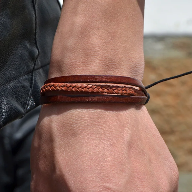 Handmade braided leather bracelet wax rope weaving vintage cotton accessories Dropshipping #EZ113
Handmade braided leather bracelet wax rope weaving vintage cotton accessories Dropshipping #EZ113
