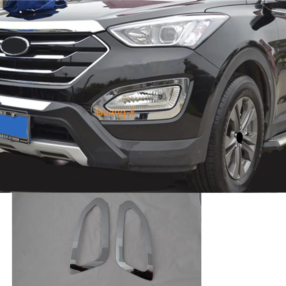 Car styling cover detector ABS Chrome front fog Light Lamp Trim frame 2pcs For Hyundai IX45 SantaFe Santa Fe 2013-2018
Car styling cover detector ABS Chrome front fog Light Lamp Trim frame 2pcs For Hyundai IX45 SantaFe Santa Fe 2013-2018